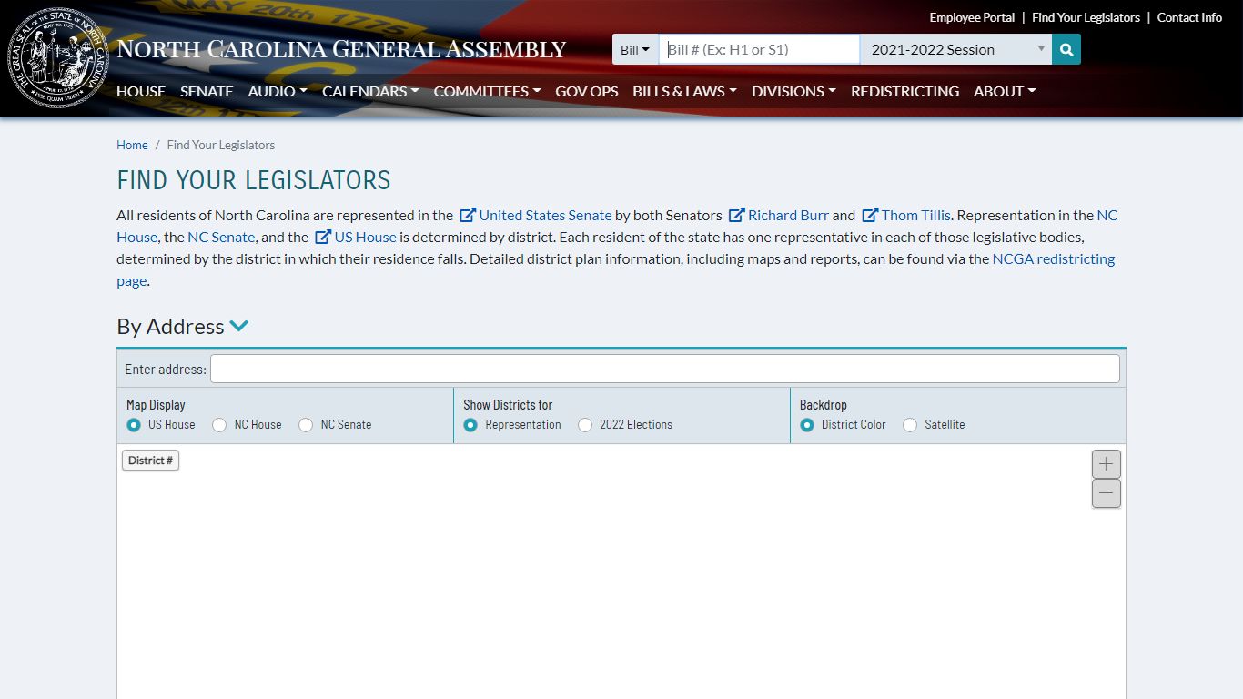 Representation - North Carolina General Assembly